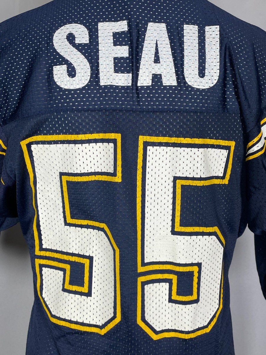 Junior Seau #55 San Diego Chargers NFL Champion Blue Jersey Men's