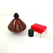 La Tee Da Effusion Fragrance Oil Lamp Glass Red Blue Brown with Wick NWOT