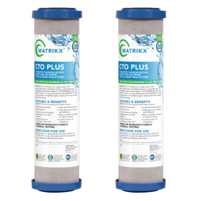 Matrikx CTO Plus Kohleblock Wasserfilter zur Chloraminreduktion 