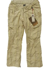 DC SHOE INC~NWT!~EKOTEK 10,000 MEN'S S BIEGE PLAID SNOWBOARDING CARGO PANTS