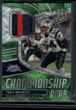 2021 Panini Spectra #CG-TB Tedy Bruschi Championship Gear Neon Green #/35