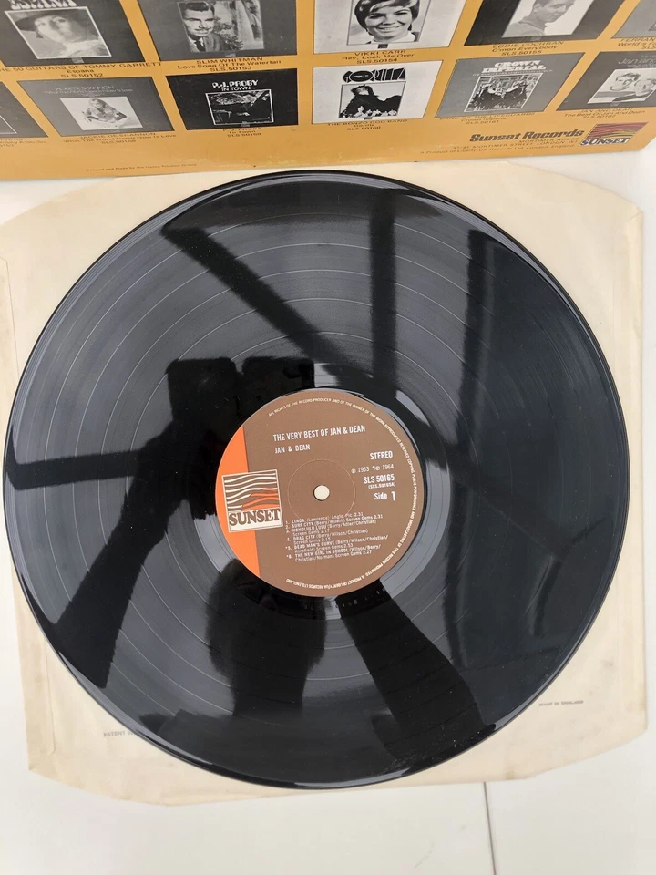 THE VERY BEST OF JAN AND DEAN Sunset records SLS 50165 1963 VINYL LP VG+ VG - Image 4 of 4