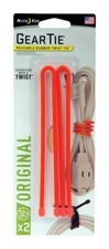 New Nite Ize Gear Tie 12 in. L Orange Twist Ties 2 pk GT12-31-2R3