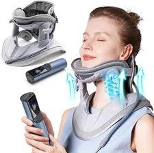 Cervical Neck Traction Device Fast Air Pump Neck Brace, Adjustable Inflatable Ne