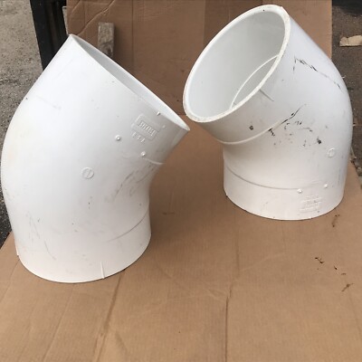 TWO 12  45 DEGREE BENDS PVC SCHEDULE 40 NSF-pw pressure SPEARS USA IPS 12.75 