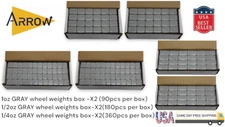 6box 1/4,1/2,1OZ GRAY WHEEL WEIGHTS STICK-ON ADHESIVE TAPE 36 LB LEAD-FREE