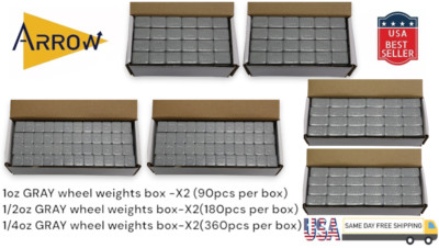 6 Boxes Gray Stick on wheel weight (1oz-2box) (1/2oz 2box) - (1/4oz 2box) 36 LB.