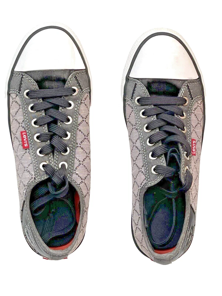 Zapatos deportivos Levi's para mujer de lona grises talla 7,5 clásicos cómodos planos Foto 2 de 4