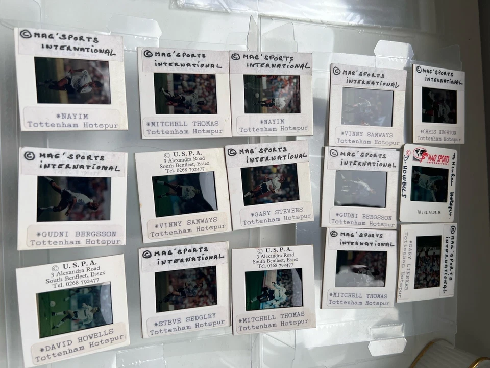 Tottenham Hotspur Vintage Press Slides Lot 1989-1991 - Gary Lineker Hummel - Photo 2/4