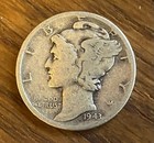 1943-D Mercury Dime Denver 90% Silver WWII Era Winged Liberty US Coin — photo 1