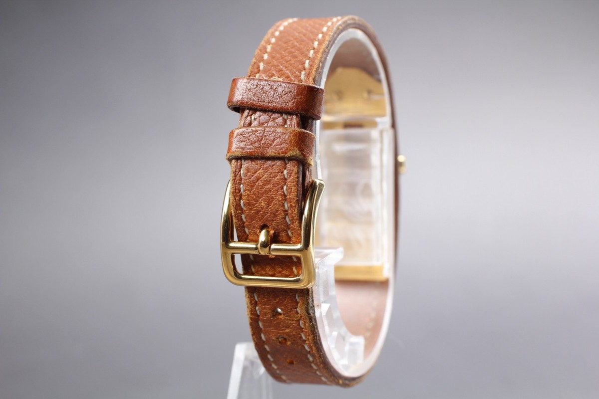 Near MINT] HERMES Kelly Padlock Gold Dial Quartz Women
