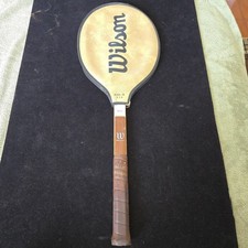 Vtg Wilson Chris Evert Autograph Wood Tennis Racket Racquet USA Leather cover