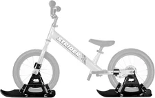 Kids Snow Skis for Strider Bike 14"  Black Outdoor Winter Fun
