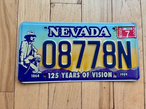 2001 Nevada License Plate - 125 Years of Vision