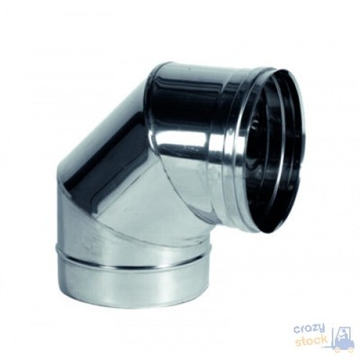 Apros Ellenbogen Edelstahl AISI 316 Stärke mm 0,5 Sektoren 90 Grad cm 16