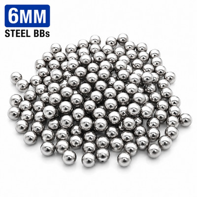 50 Rounds Of Steel BBs 6mm Airsoft Slingshot Target Hunting BBs 0.89g Pack Metal
