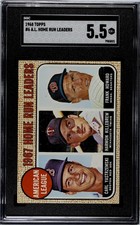 1968 Topps #6 A.L. Home Run Leaders | SGC 5.5 EX+ Yastrzemski/Killebrew/Howard 1968 Topps #6 A.L. Home Run Leaders | SGC 5.5 EX+ Yastrzemski/Killebrew/Howard