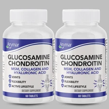 Arymar Glucosamine, Chondroitin, MSM, Collagen & Hyaluronic Acid 60 tab (2-Pack)