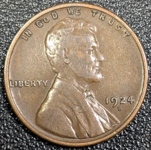 1924-D Lincoln Wheat Copper Cent 1C - XF - KEY DATE! - Ships Free!