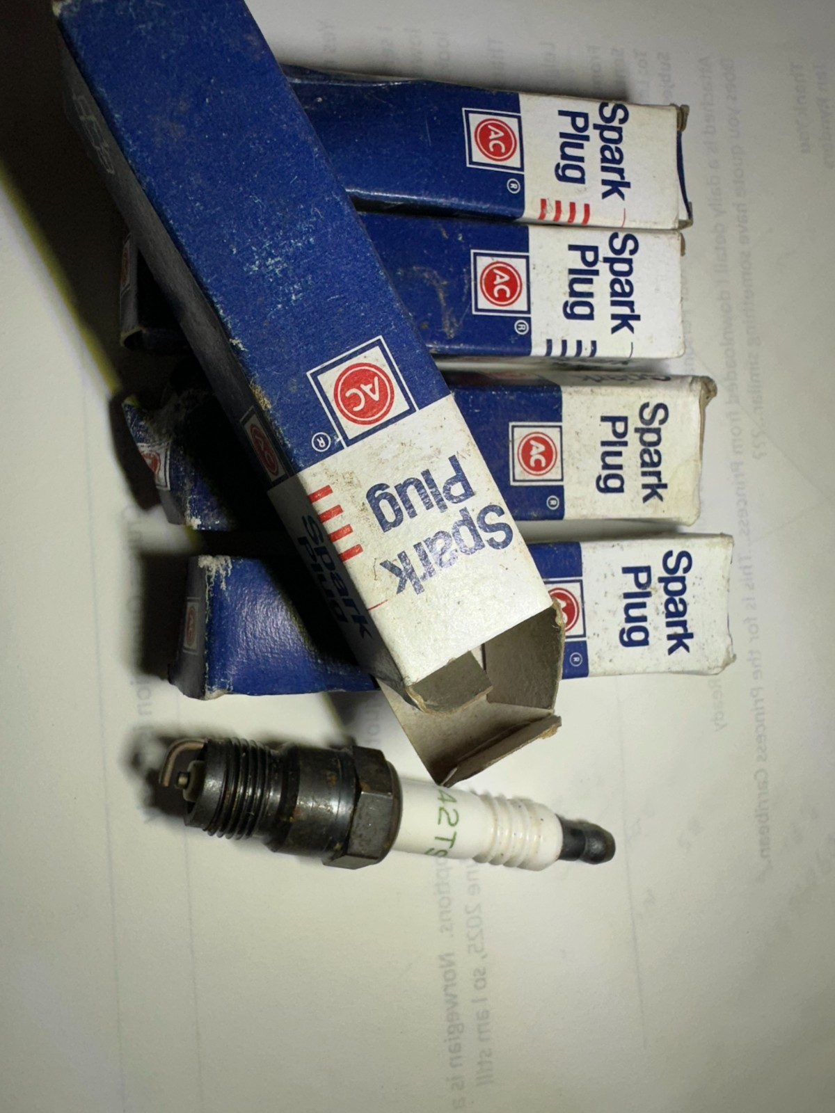 Spark Plugs Five 5 R42TS AC Delco