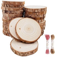 Unfinished Natural Wood Slices 30Pcs 2.75-3.1 inch