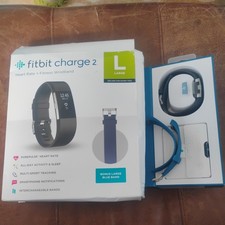 Fitbit Charge 2 HR Heart Rate Monitor Fitness Wristband Tracker -Black Large