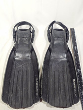 Tusa Imprex scuba diving fins black adjustable strap flippers size large
