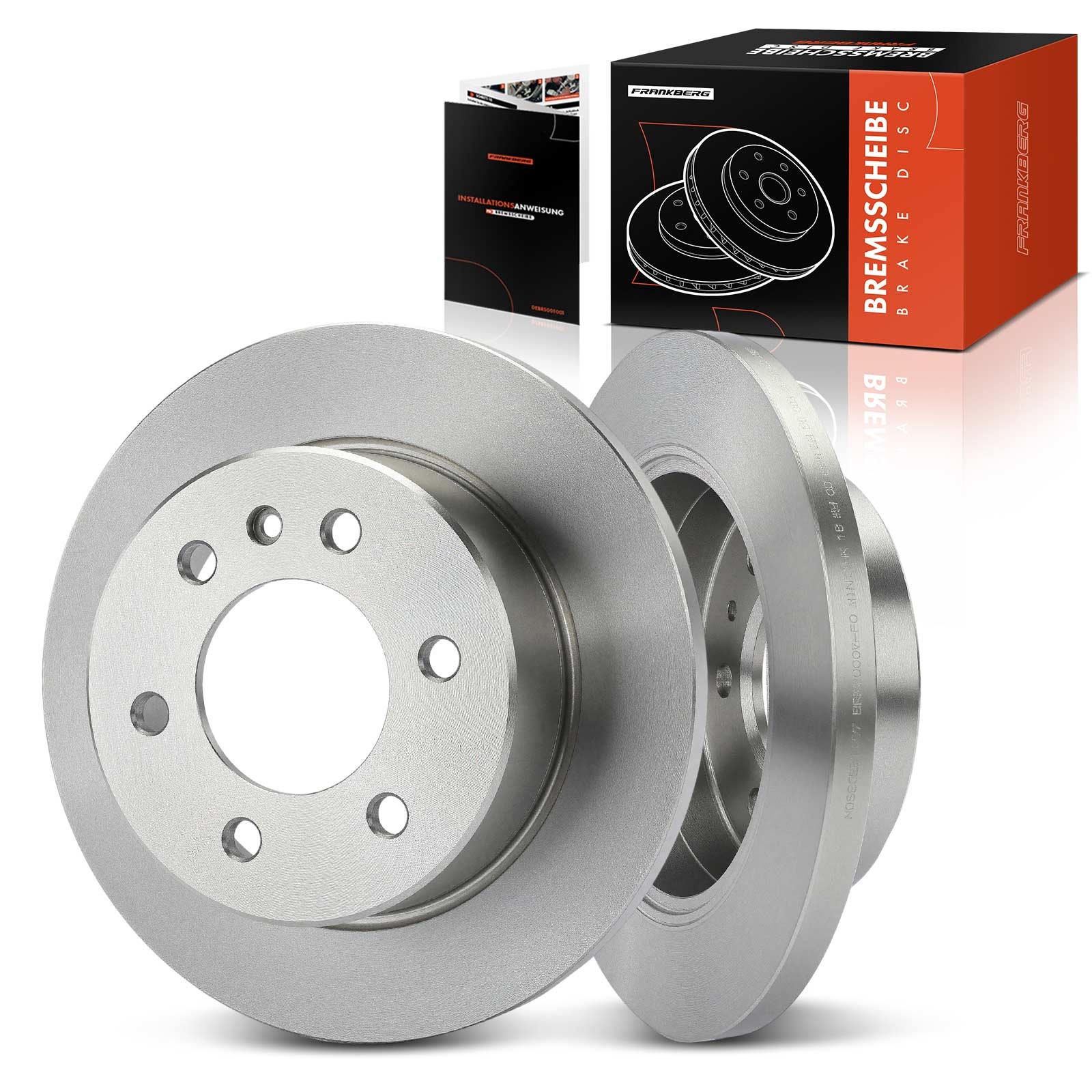 Frankberg 2x Brake Discs Solid 258mm for Mercedes-Benz Vaneo 414 1684230212 Rear