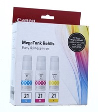 Canon Mega Tank Refills Cyan, Magenta And Yellow 67ml Each