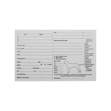 Kennel Cards 5" x 8 "- Perfect for Grooming Salons, Animal Shelters, Vet