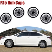 4pcs 15 Wheel Rim Cover Hubcaps Replacement R15 Abs Hub Caps Snap On For Ford