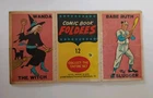 1966 DC FOLDEES # 12 BABE RUTH / WONDER WOMAN NPP Vintage Comic Book Card - VG