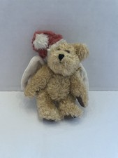 Boyds Bear Comet Christmas Angel With Santa Hat Ornament 6  Plush