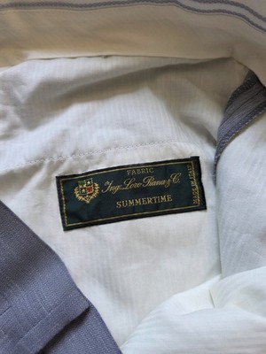 Joshua Gold SUMMERTIME Loro Piana WOOL SILK LINEN Dress Pants 34x26 Light Blue