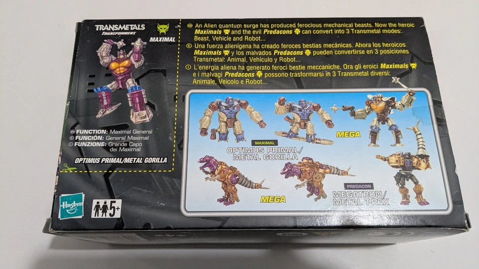 1998 Transformers Beast Wars Transmetals Optimus Primal Hasbro new boxed figure - Image 3 of 4
