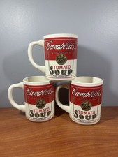 Vintage Set Of 3 Campbell's Tomato Soup Coffee Mugs Cup Made In The USA