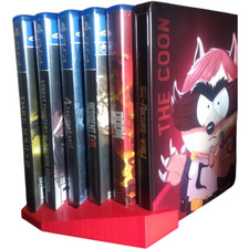 Sony PlayStation PS5 PS4 Disc Game Case Holder Rack Stand Storage Tiered Holds 6