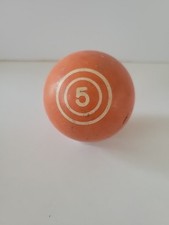 Vintage No. 5 Solid Orange Pool Ball Billiard 2" Replacement L 