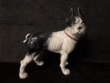 Boston Terrier Dog Cast Iron Door Stop Statue 10”x 10”