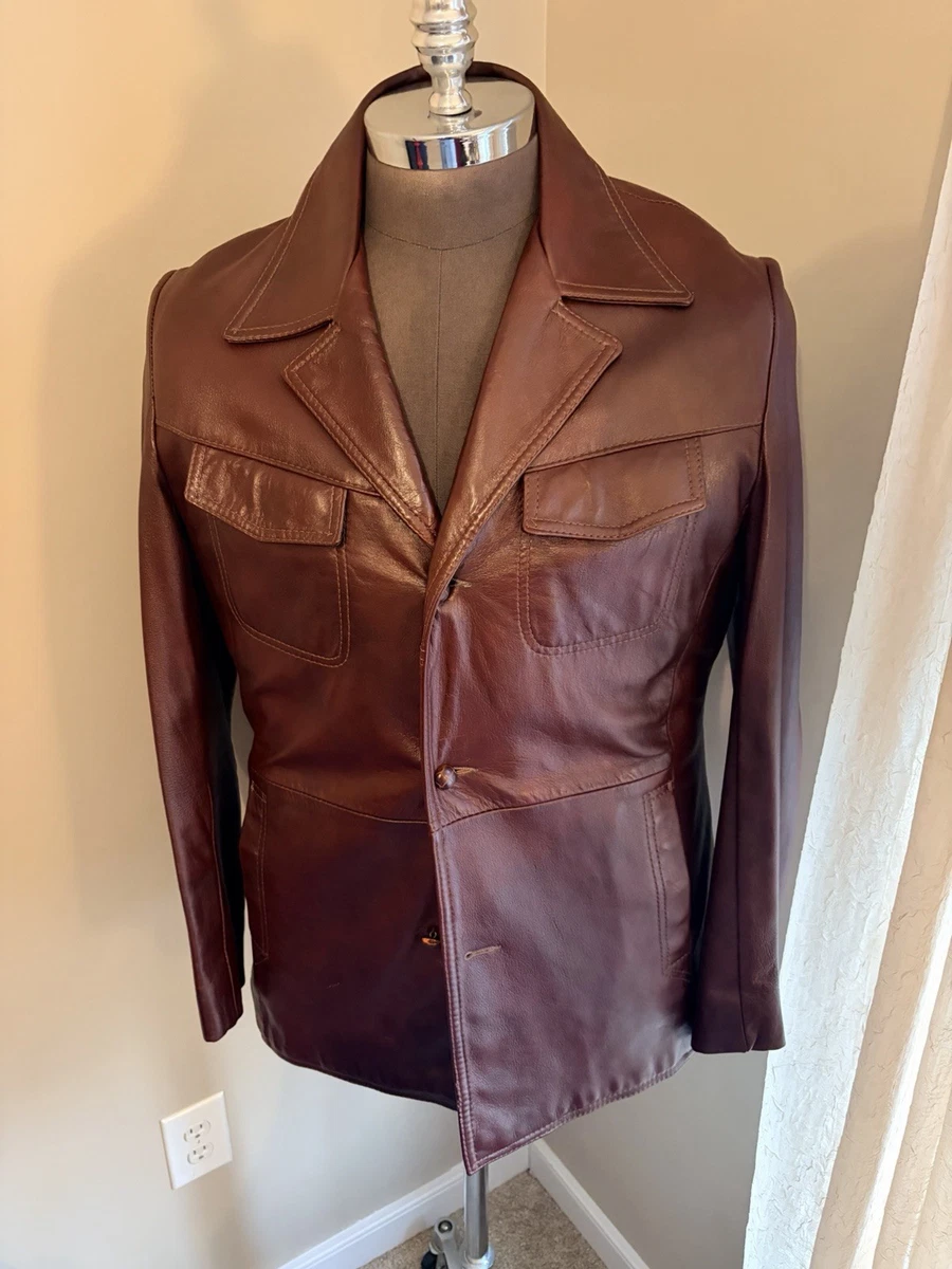 Leather Outer Shell Coats, Jackets & Vests Pea Coat for Men for