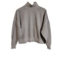 The North Face Gray Sweatshirt Small High Neck Relaxed Cropped Pullover