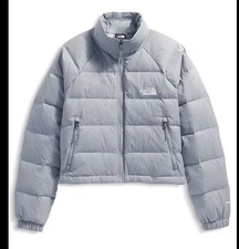 Ladies Sz M North Face Cropped Puffy Bomber Style Ski/ Snowboarding Jacket