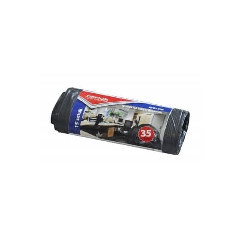 Sacchi dell'immondizia strong Office Products - nero 35 L - rotolo da 15 pezzi -
