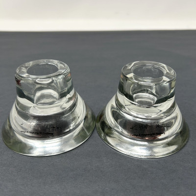 IKEA Glass Candle Holder Set 2 Reversible Taper Votive Design by K & M Hagberg