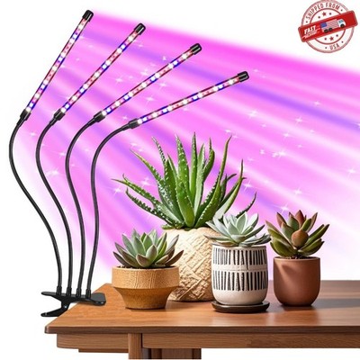 LED Grow Lights for Indoor Plants Full Spectrum Plant Growing Lamp 2/4Head Timer