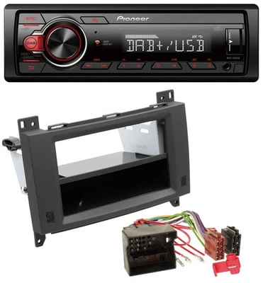 Pioneer MP3 1DIN DAB USB AUX Autoradio für Mercedes A- B-Klasse Vito rubbertouch - Bild 1 von 4