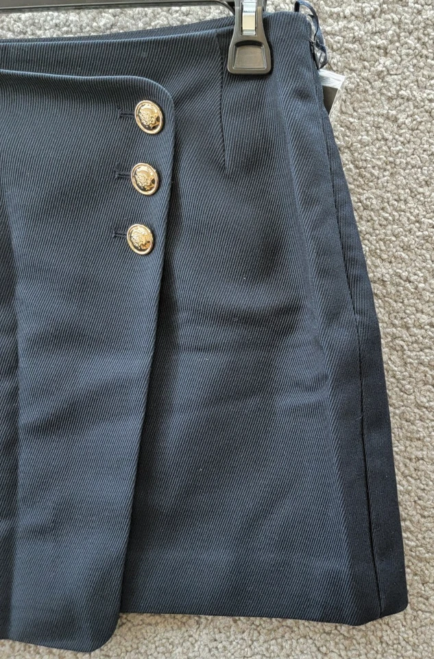 Minifalda de sarga French Connection Florence para mujer talla 2 estilo marino Foto 3 de 4