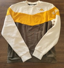 Kappa Color block Crewneck Sweatshirt Mens Logo Jumper Small Omini Logo