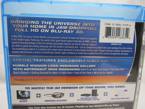 IMAX: Hubble 3D 2D Blu-Ray Narrated by Leonardo DiCaprio EUC - Picture 4 of 6