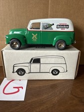 1990 ERTL 1950 Chevy Panel Coin Bank Imported Heineken Beer Die Cast